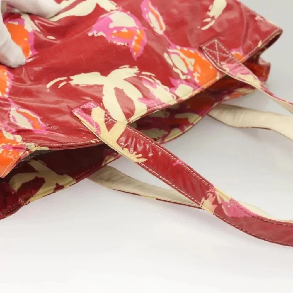 CHANEL High Summer Tote Bag Enamel Red CC Auth 123514 - Picture 7 of 16